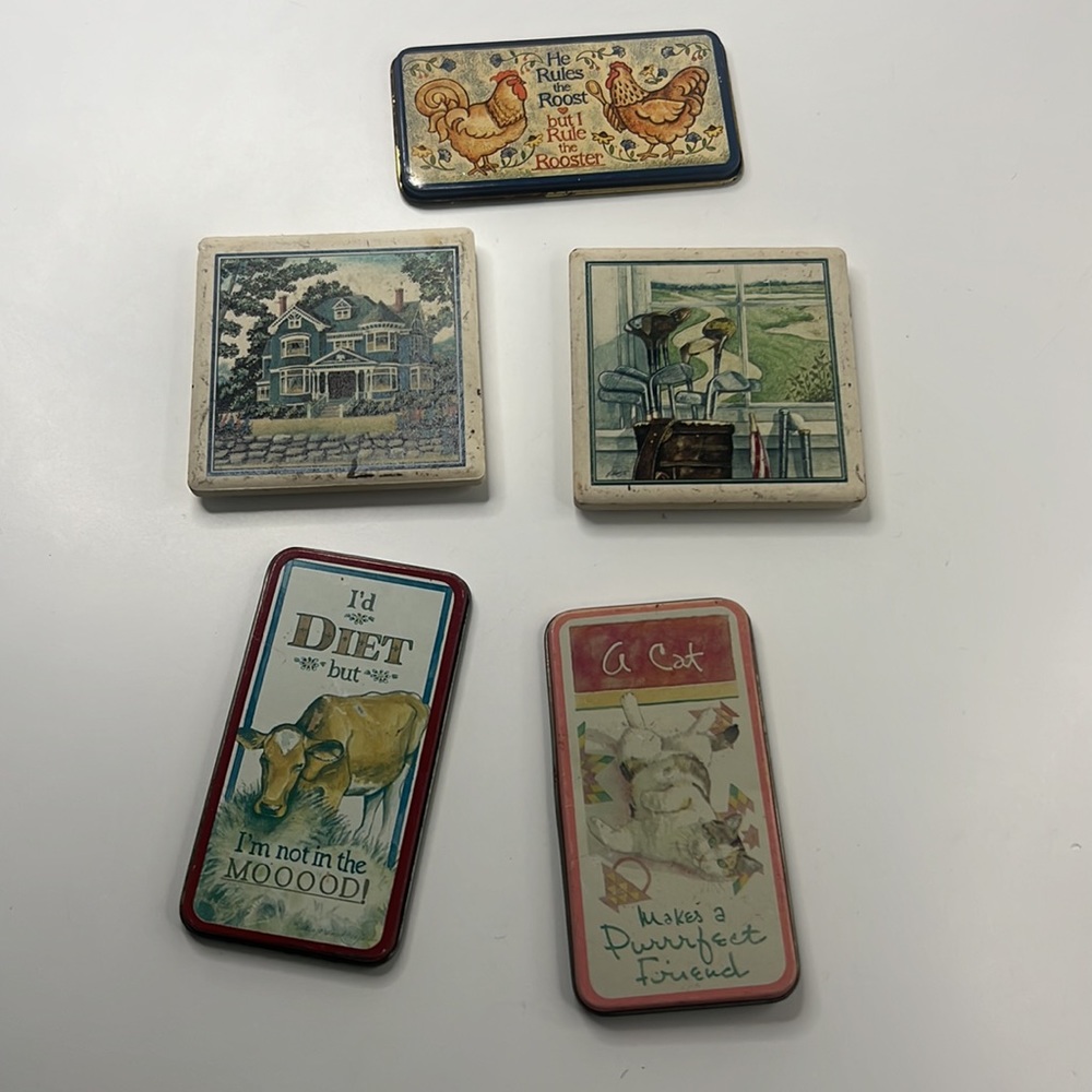 Mix Modern Vintage Refrigerator Magnets